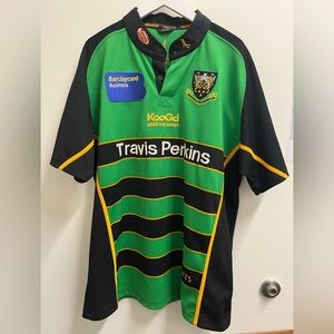 Official Kooga North Hampton Saints Rugby Club Green Jersey W/ Patches Men’s 3XL